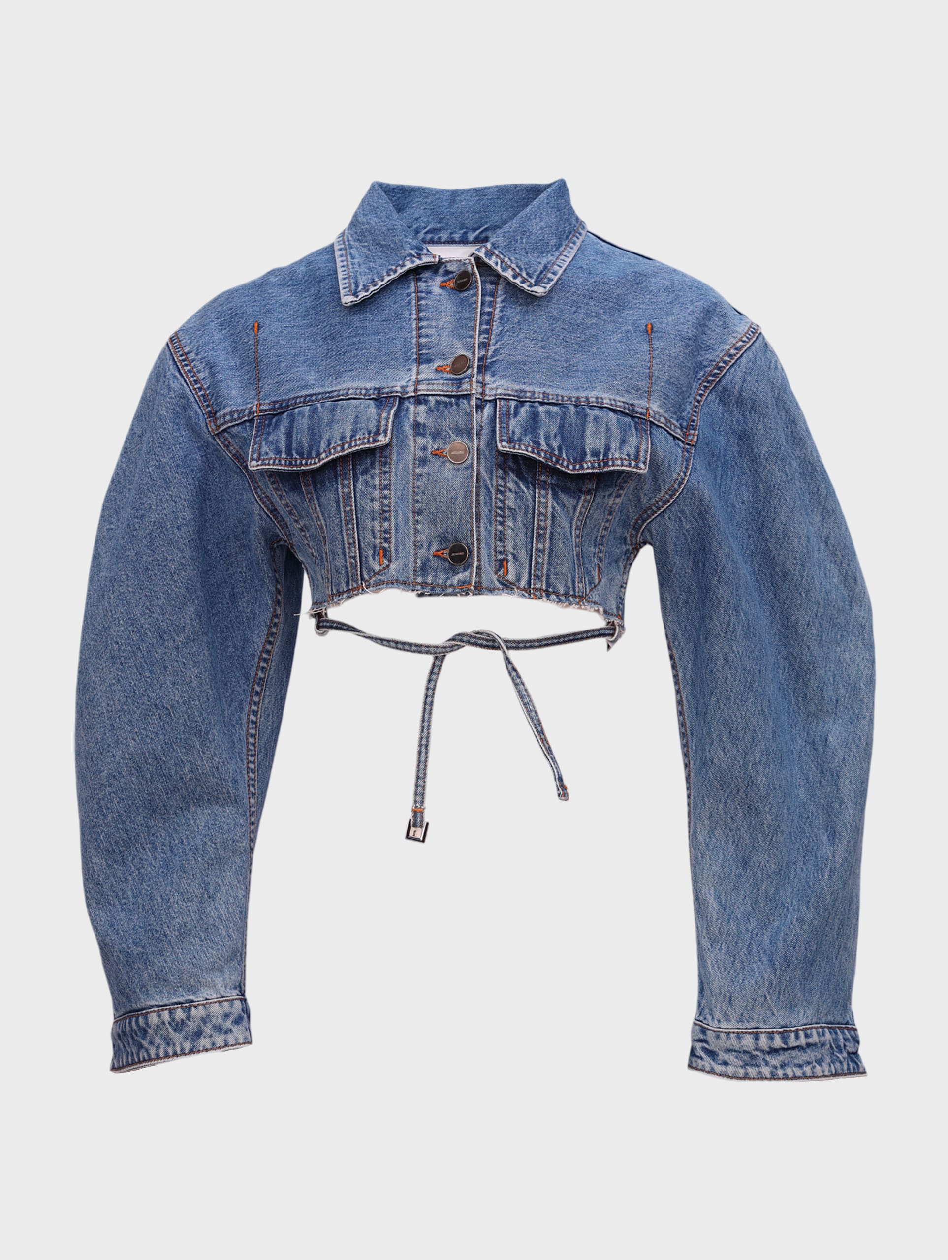 куртка джинсовая укороченная 311038 - фото 1