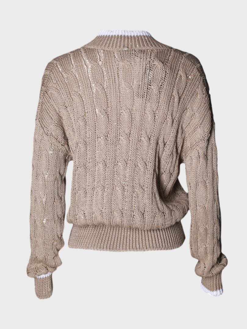 джемпер с V-образным вырезом 200214djem - фото 2