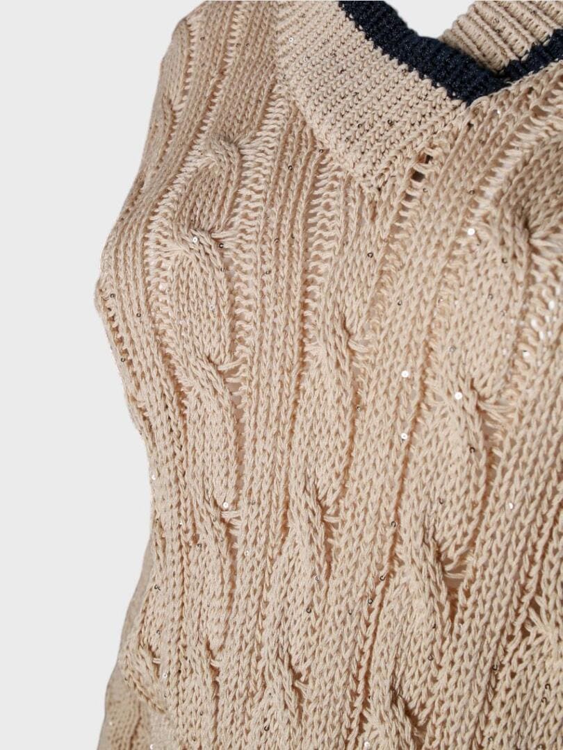 джемпер с V-образным вырезом 200215 - фото 4